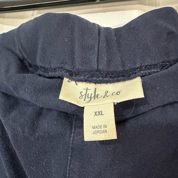 Style & Co. Gray and navy capri length Leggings - Picture 9 of 11